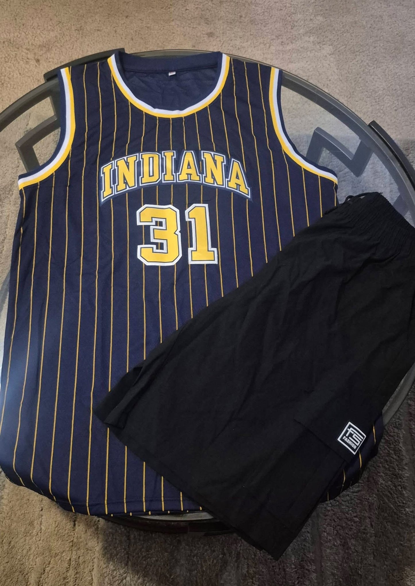 Indiana 31 Pinstripe Jersey & Shorts Set