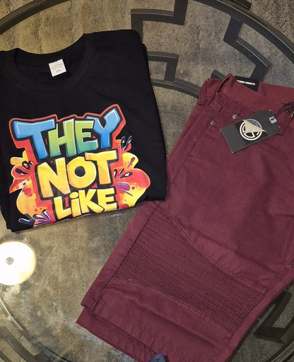 They Not Like Us & Textured Shorts Outfit