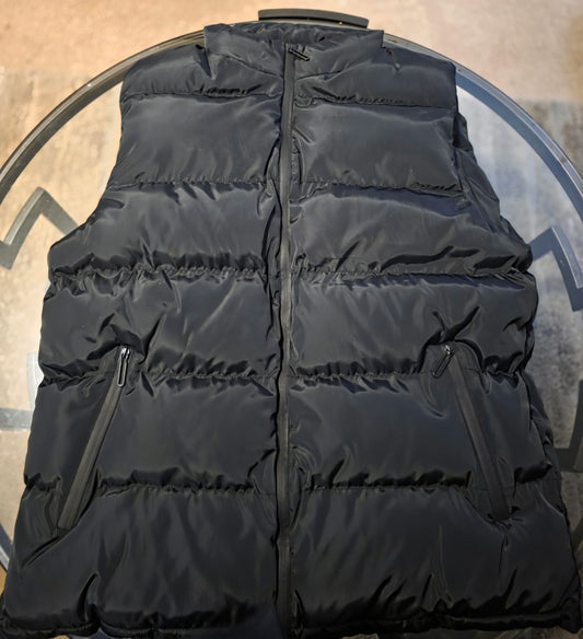The FrostGuard Puffer Vest – Midnight Black