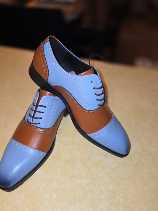 BlueBourne Two‑Tone Brogue Oxfords