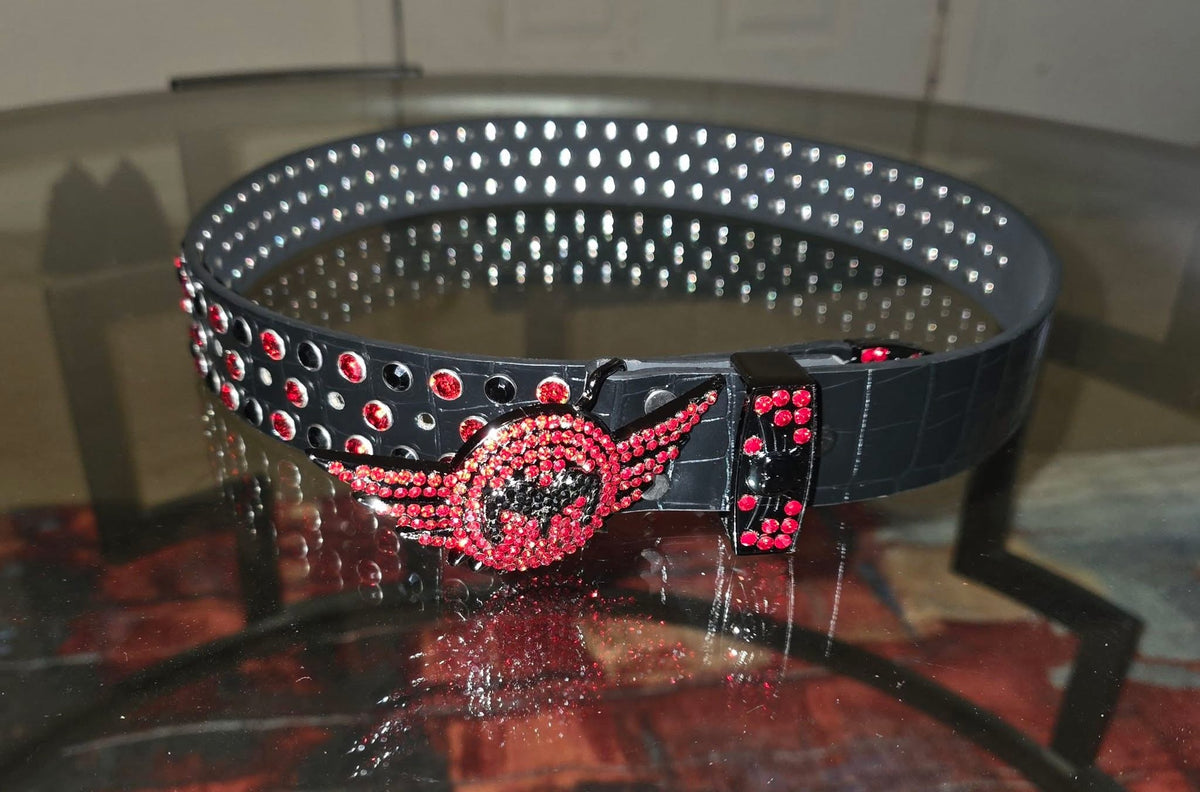 Red Monarch Belt — Luxury Statement Accessory