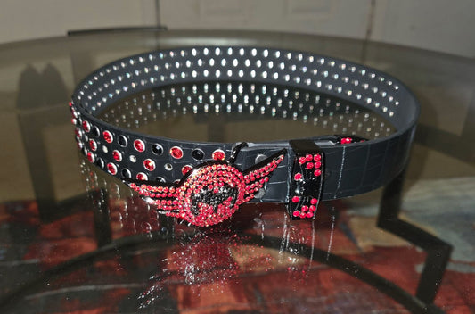 Red Monarch Belt — Luxury Statement Accessory